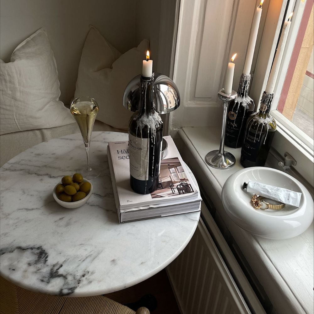 Loire marmoripöytä 60 valkoinen