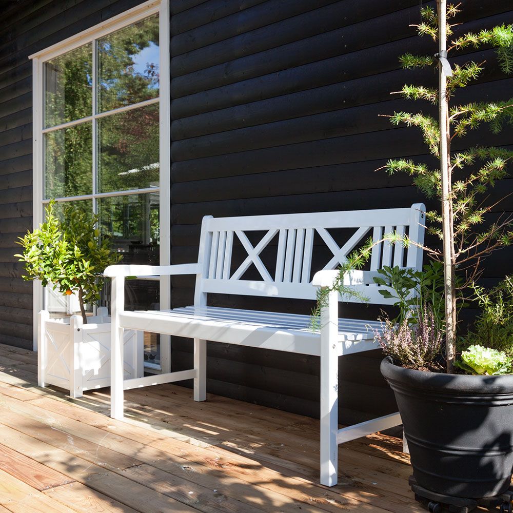 Rosenborg 120 cm Penkki valkoinen 