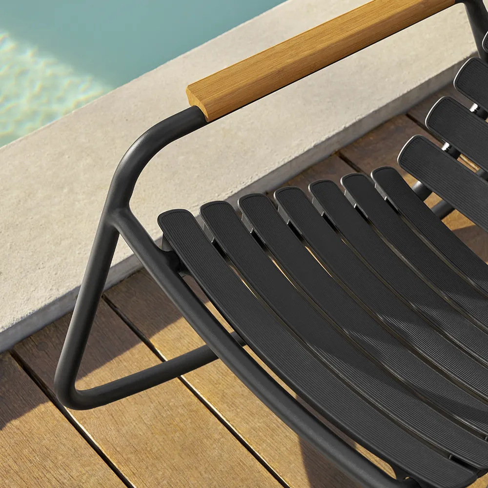 Reclips gungstol black alumiini bambu