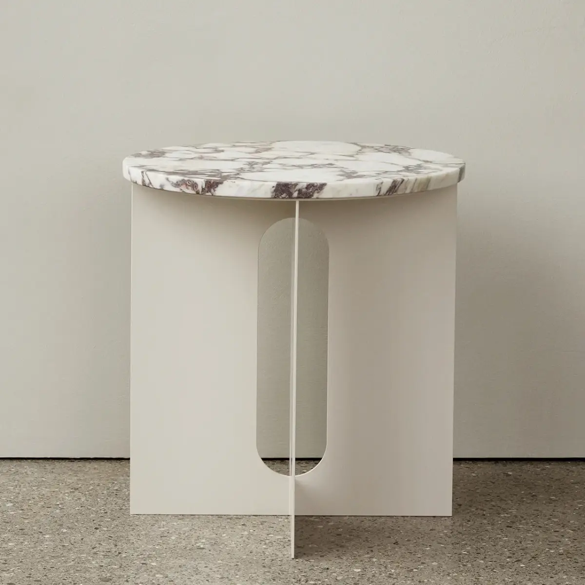 Androgyne Sivupöytä/jalka Ivory Steel - Ø40 cm
