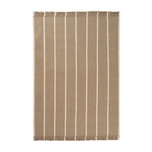 Calm Kelim Matto 140x200 cm- Dark Sand/Off-white