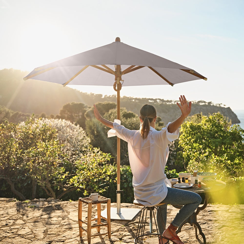 Teakwood aurinkovarjo 300 cm