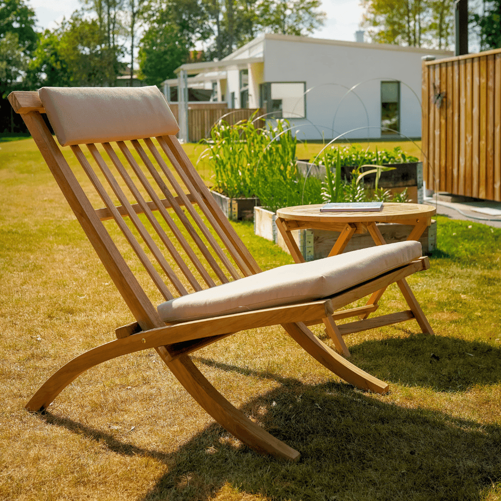 Muskö loungestol tiikki