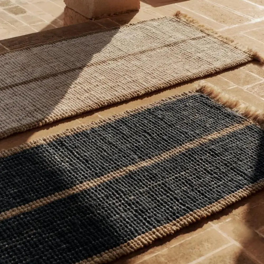 Athens Käsin kudottu juuttimatto 80x200 cm- Natural/Off-whi