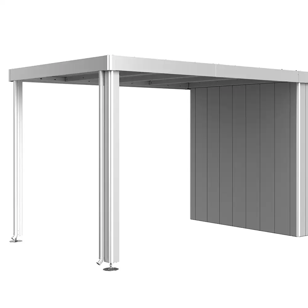 sivukatos sopii puutarhavarasto Neo 2A/2B/2C/2D metallic hopea