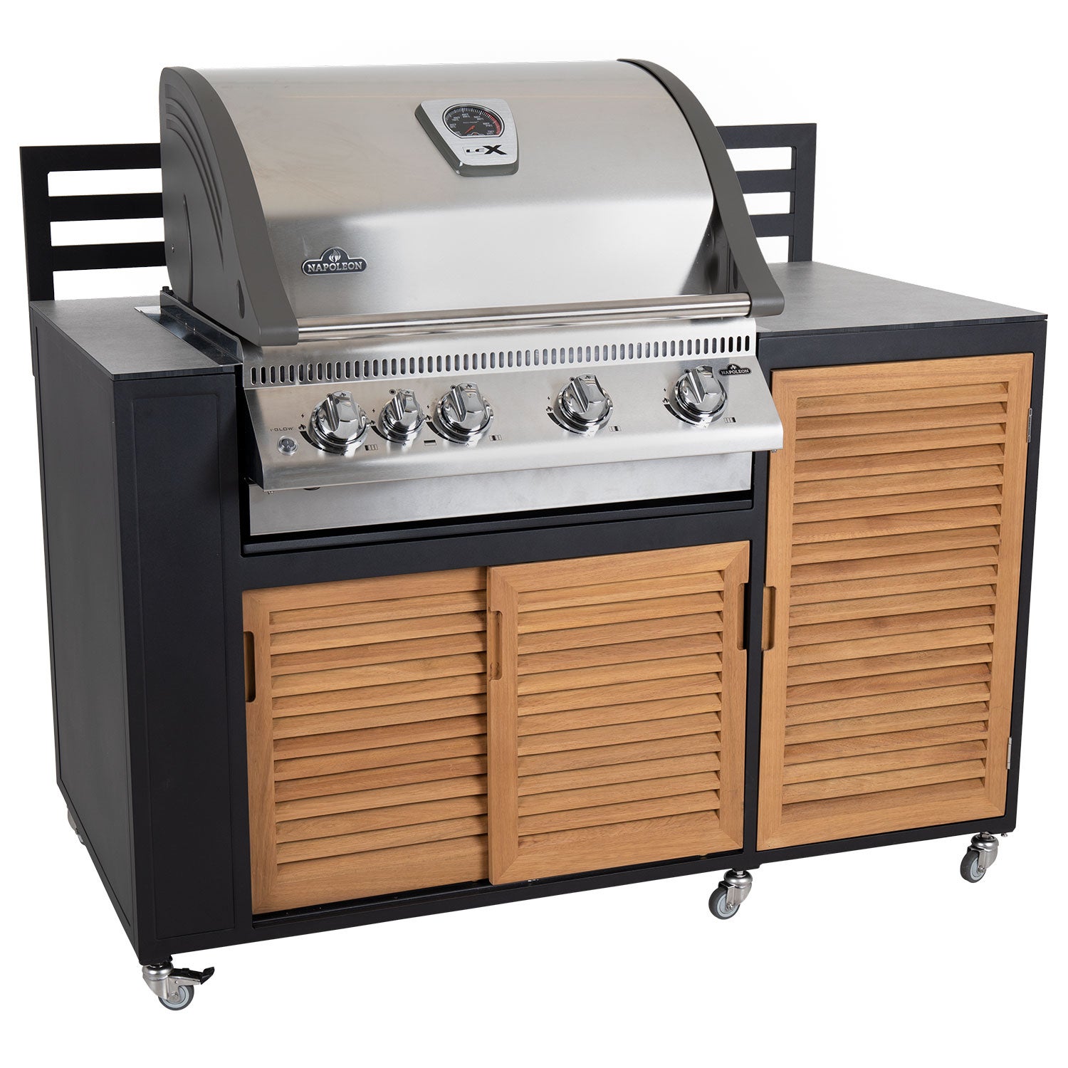 Fornax ulkokeittiö musta/tiikki Brafab