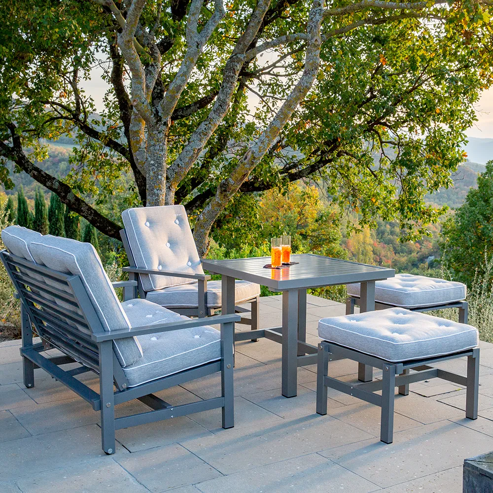 122x124cm pöytä harmaa 