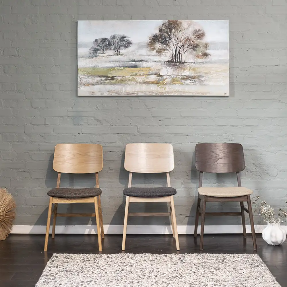 Stevie Ruokapöydän tuoli öljytty tammi/harmaa 2 kpl