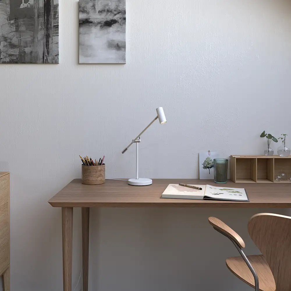 Cato pöytävalaisin mattavalkoinen