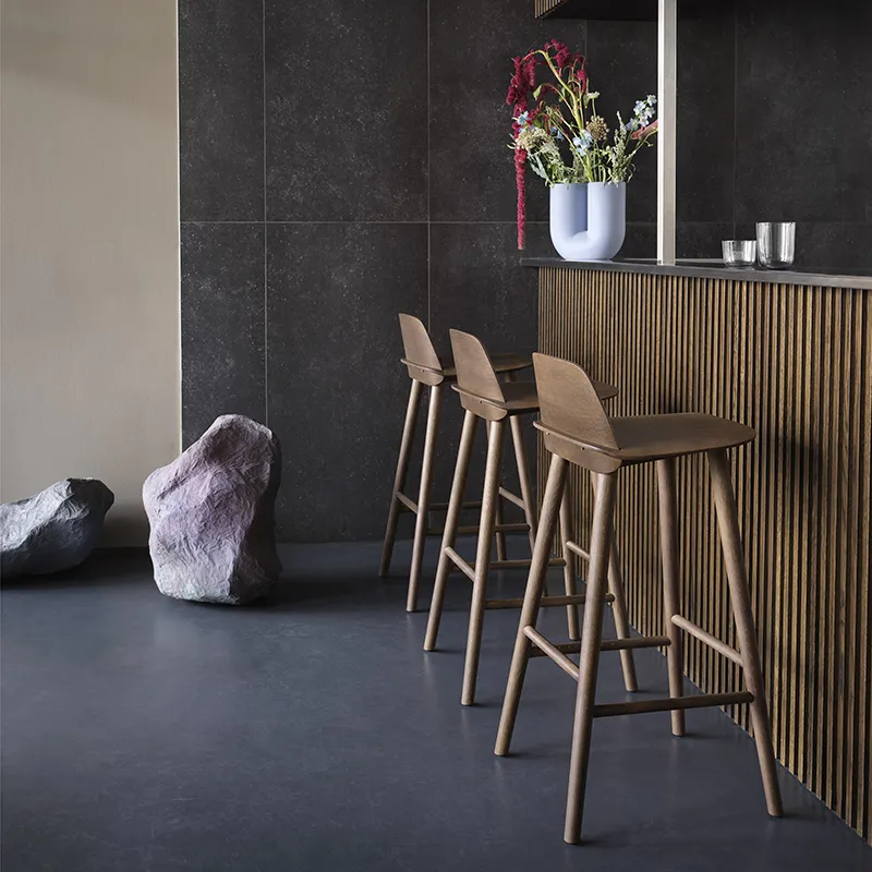 Nerd baarituoli 75 cm - metallisen jalkatuen kanssa - Midnight Blue