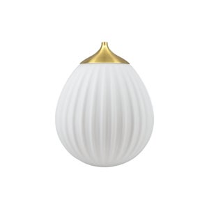 Around the World lampunvarjostin Ø21 cm White/brushed brass