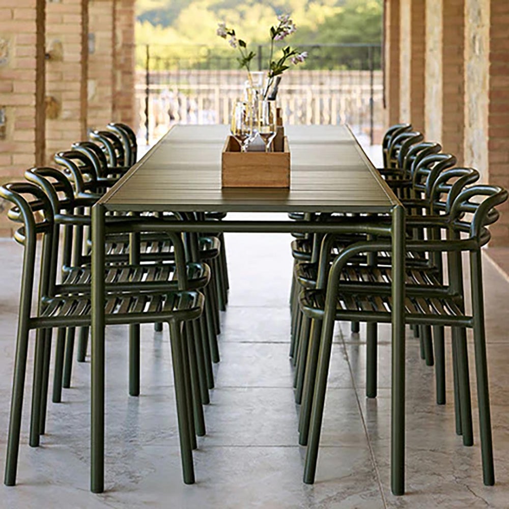 Bliss ruokapöydän jatkolevy sis. jalat Desert punainen alumiini