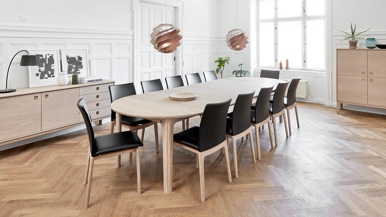 SM112 Ruokapöytä Tammi Massiivi Valkoinen öljy