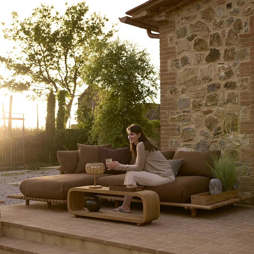 Sticks divaanisohva Teak/desert sand