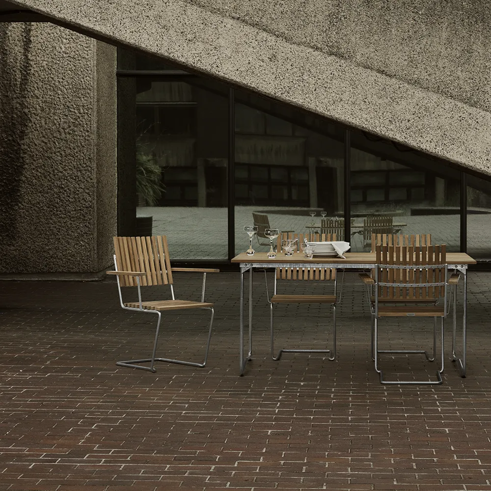 Bovik pöytä 150 Teak / Galvanoitu