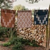 Ikat Teepyyhe - Terracotta/Mist Blue
