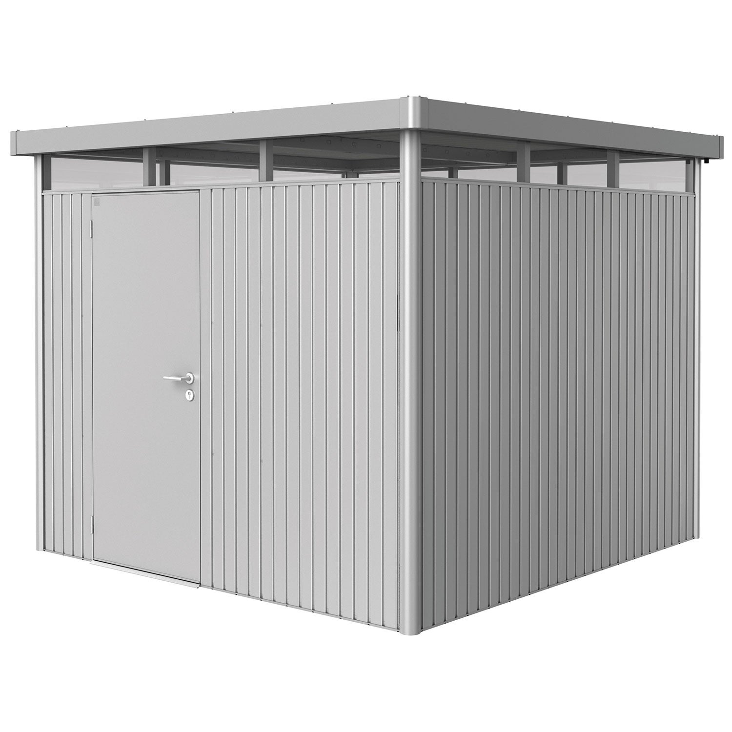 Highline puutarhavarasto koko h4 metallic hopea