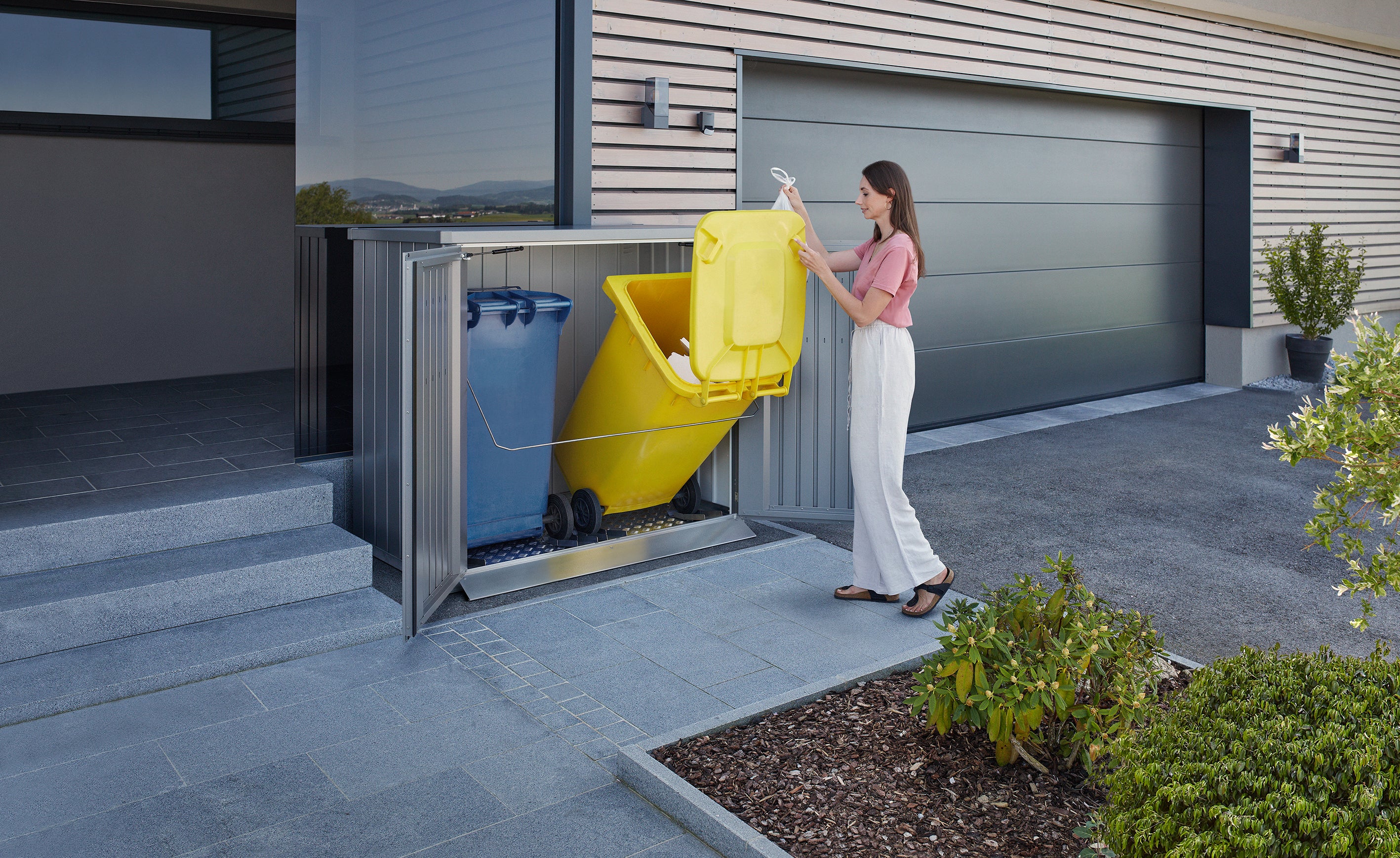 Alex Duo roskakoriin - metallinen quartz harmaa