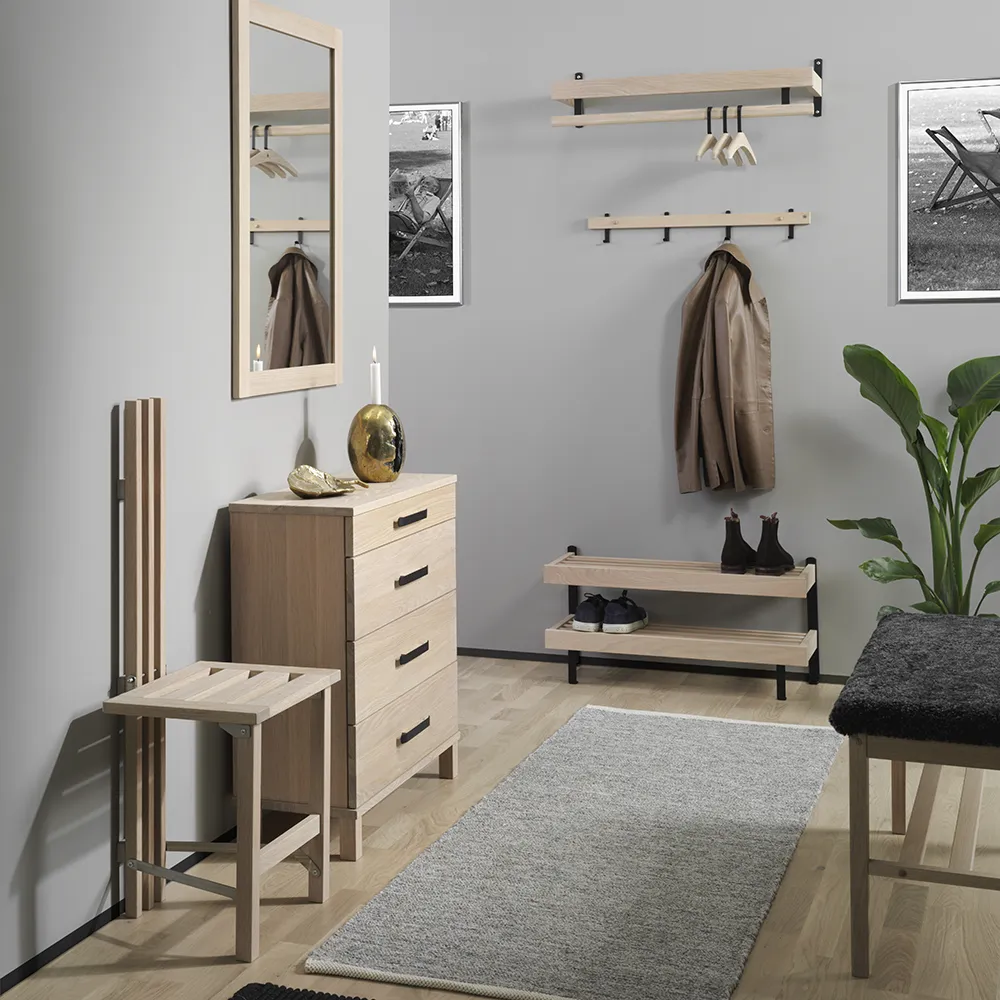 Nova Peili 90x60 cm Valkoinen öljytty tammi