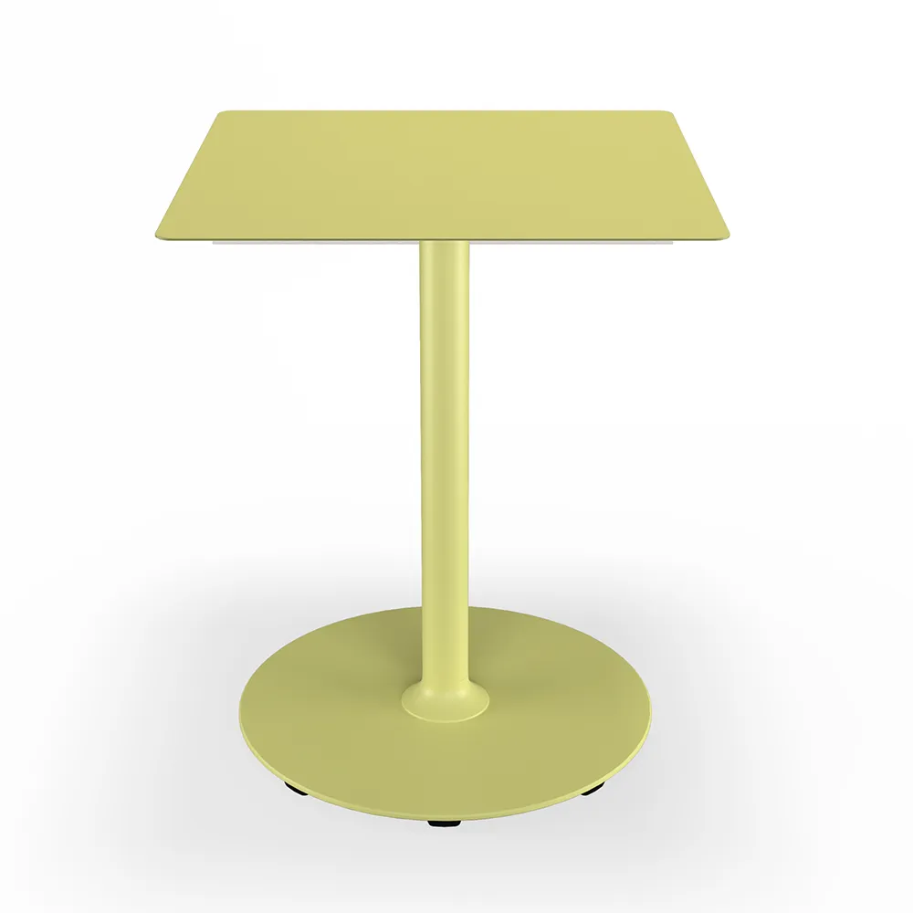 Pico Café table, 60x60 cm, round base Mono Lemon zest