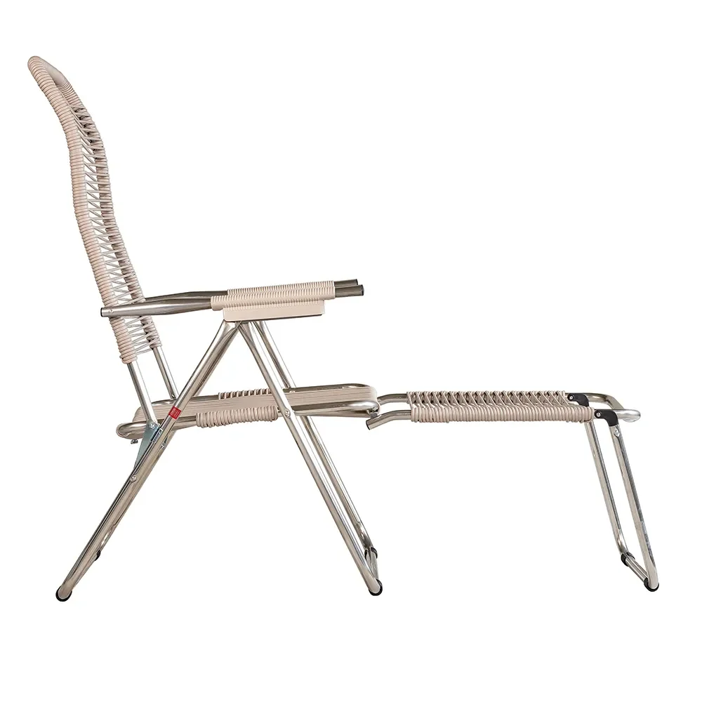 Spaghetti footrest taupe matt alumiini