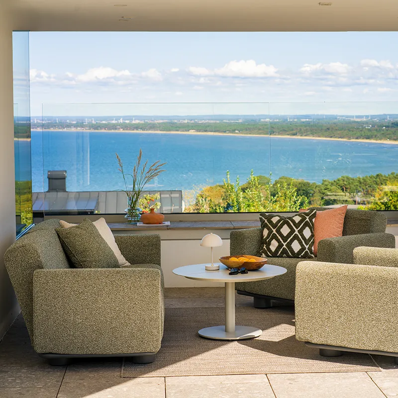 Bolster sohva Antracit / Teddy Verde