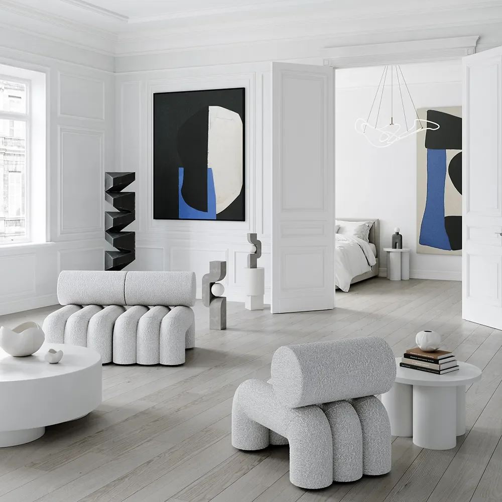 Big Foot -sohvapöytä matala - luunvalkoinen