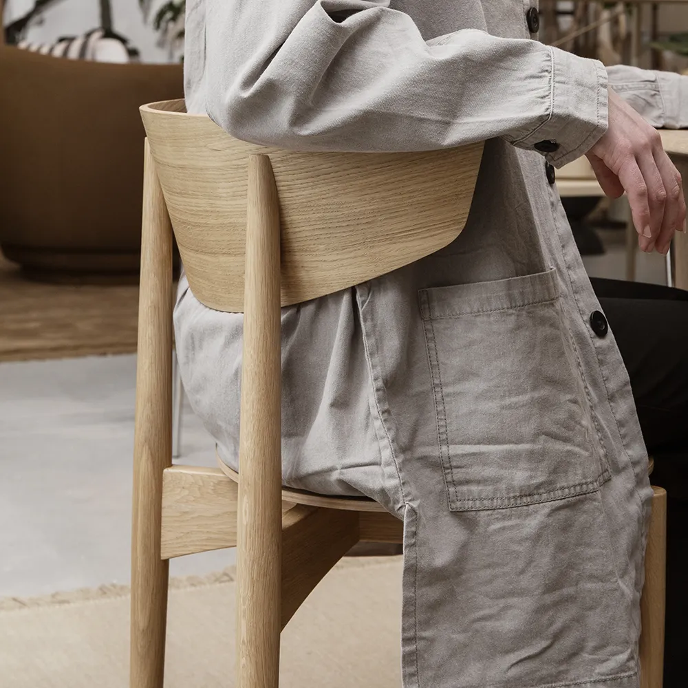 Herman Ruokapöydän tuoli Wood - White Oiled Beech