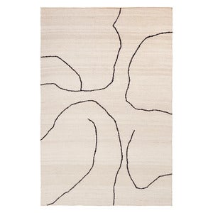 Käsinkudottu Matto Juutti Gesso Off-White 170x240 cm