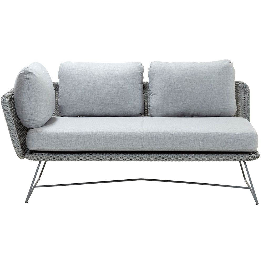 Horizon 2-sits sohva oikea vaaleanharmaa