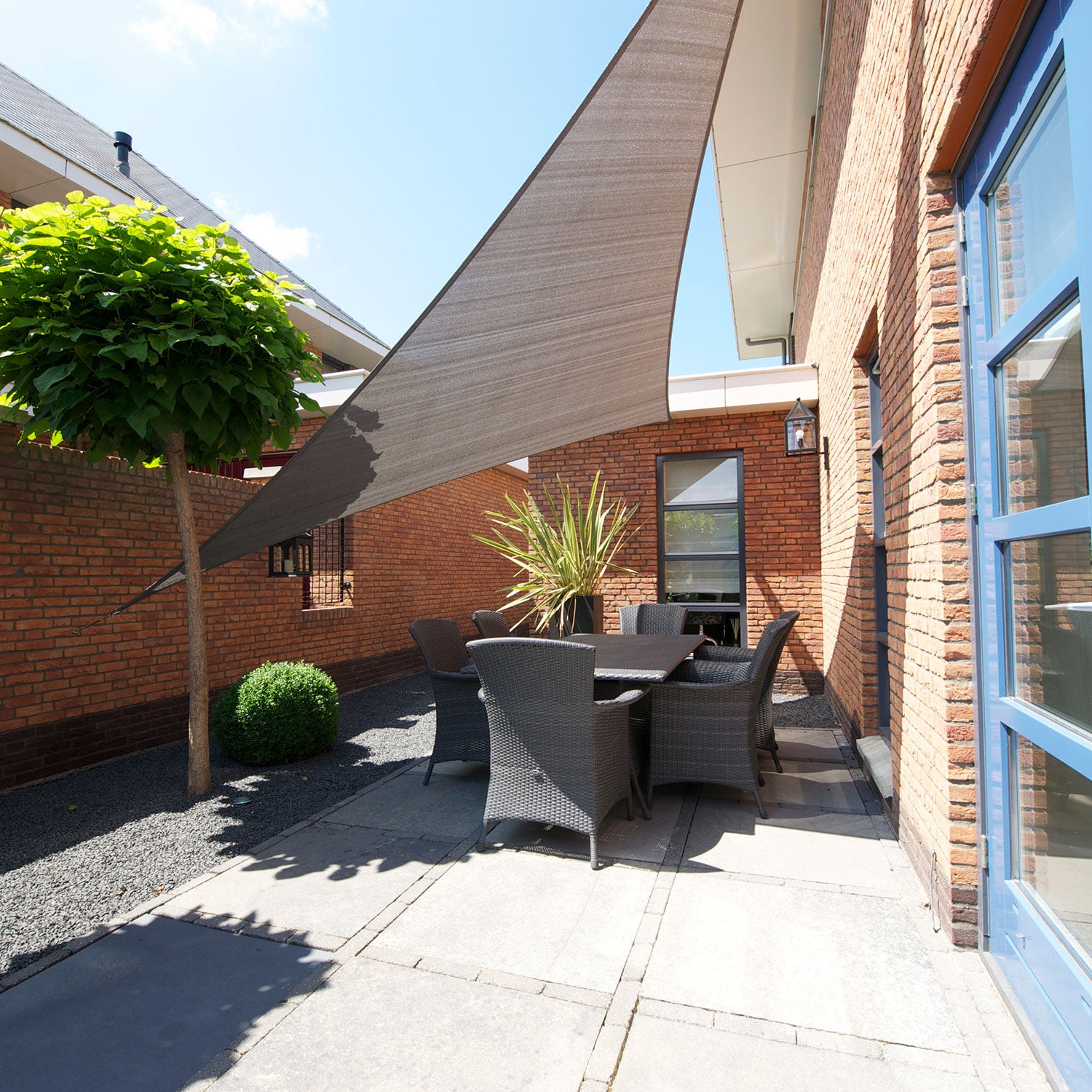 Coolfit aurinkopurje kolmiomainen 90° 500x710cm harmaa