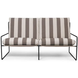 Desert 2-istuttava sohva Stripe Black/Chocolate
