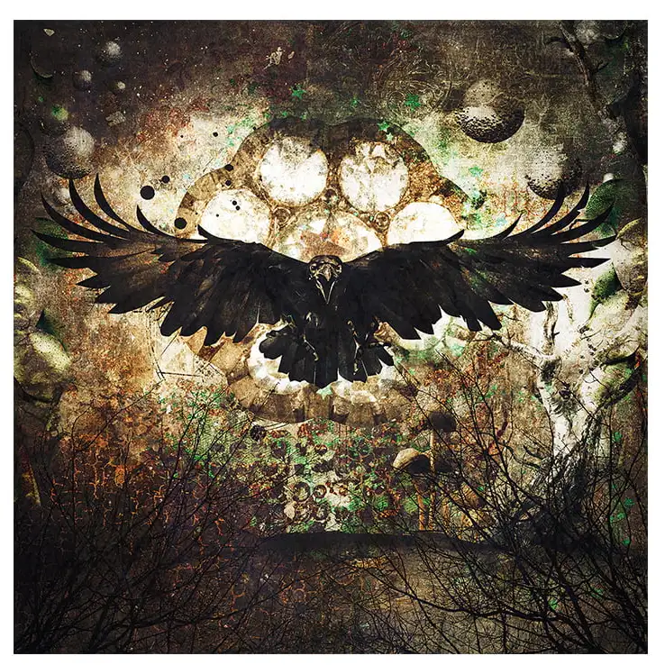 Seinäkoriste Raven 120 x 120 cm Artwood 