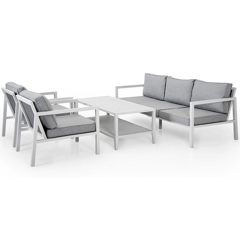 Belfort sohvaryhmä valkoinen/harmaa Brafab