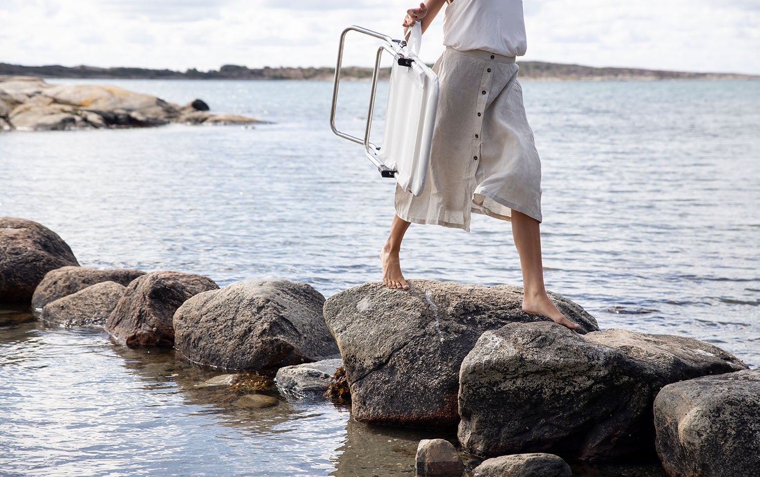 Quick aurinkotuoli valkoinen alumiini/textilene