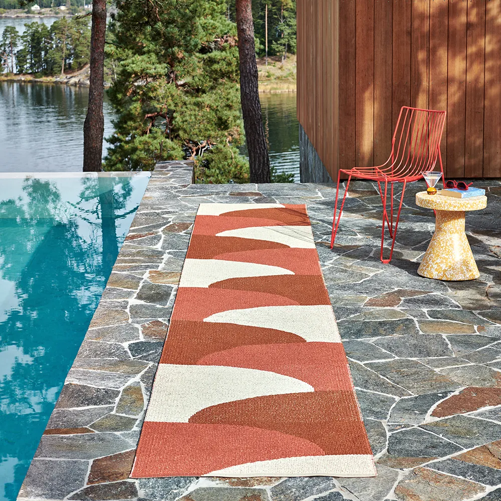 Hill matto Brick/Rust/Cream 70 x 360cm