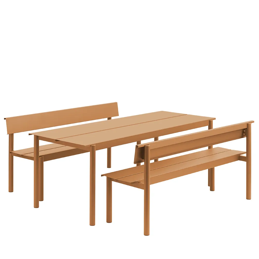 Teräspenkki 170cm Linear Steel Burnt Orange