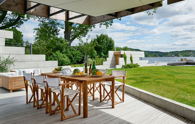 Korsö 200 x 100 cm ruokapöytä tiikki Skargaarden 