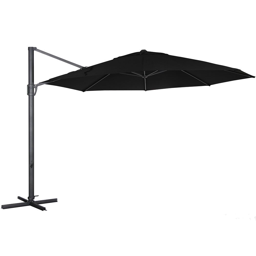 Brafab Fiesole vapaasti riippuva aurinkovarjo antrasiitti/musta 350 cm