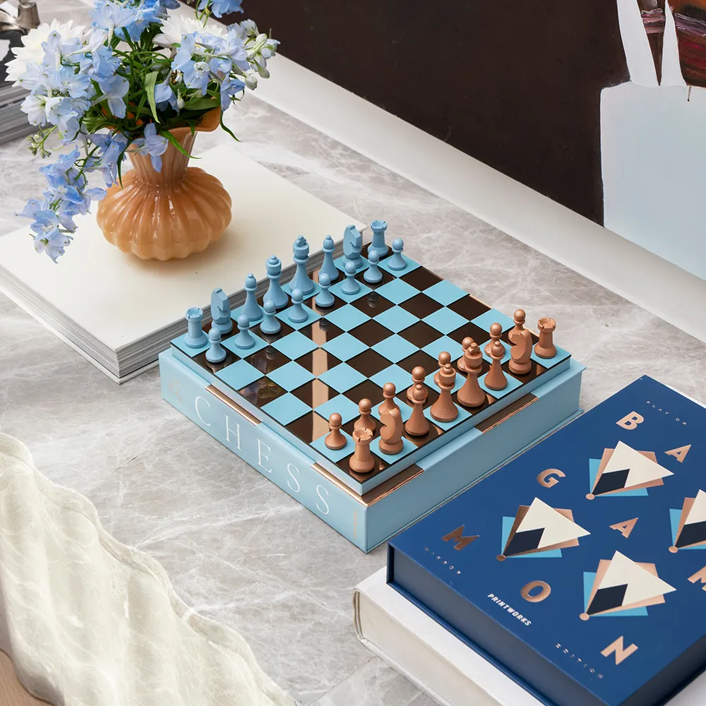 Classic - Art Of Chess Mirror Light Blue/Copper