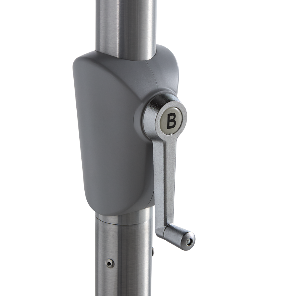 Abriola päivänvarjo Ø270 cm harmaa