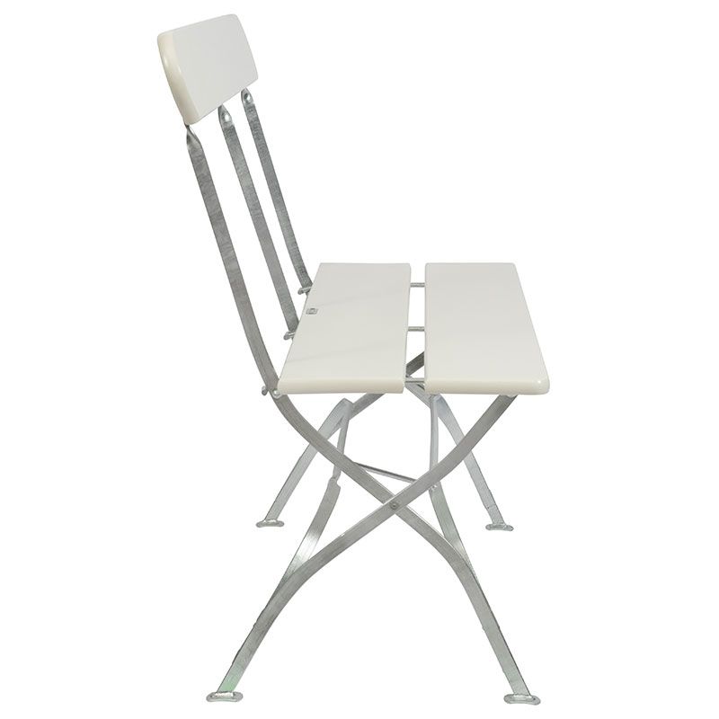 Puutarhasohva valkoinen tammi Grythyttan Stålmöbler