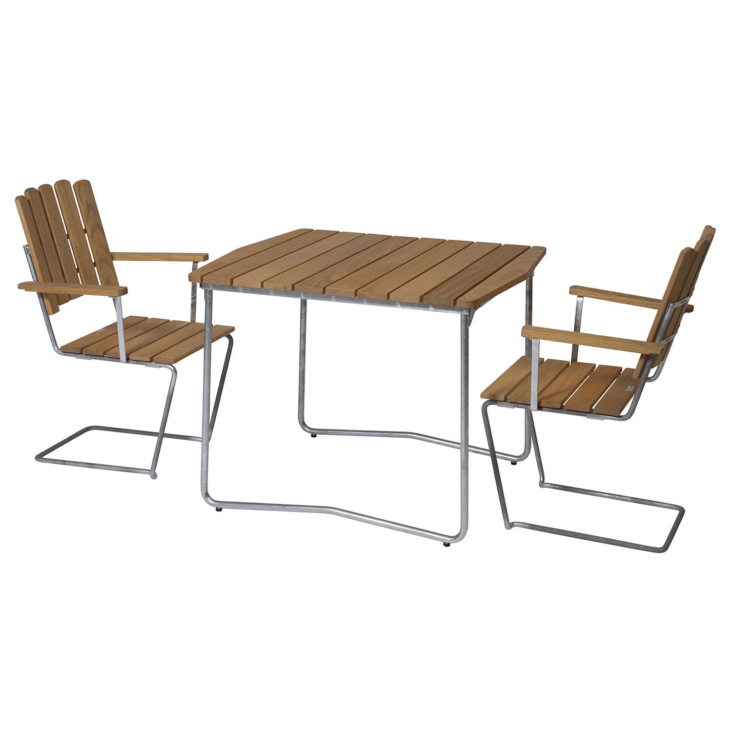 Ruokailuryhmä B31 ja A2 2 kpl öljytty tammi Grythyttan Stålmöbler