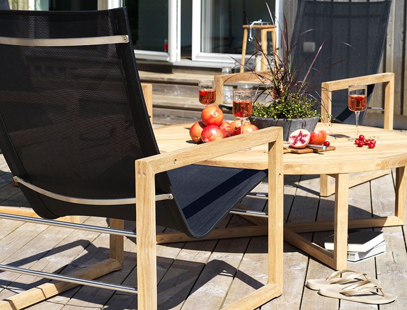 Vevi nojatuoli luonnonvärinen/musta Brafab