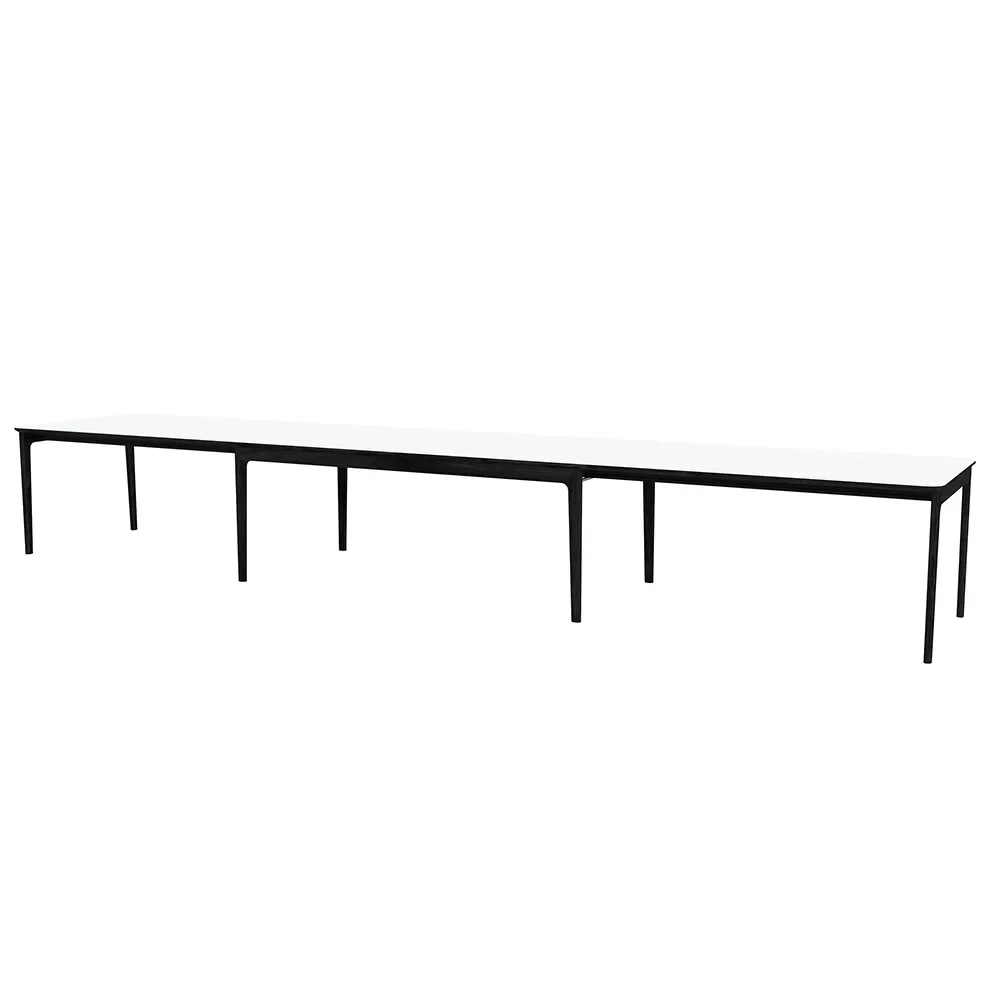 Sm27 Pöytä Musta Tammi Lakka/Valkoinen Laminaatti