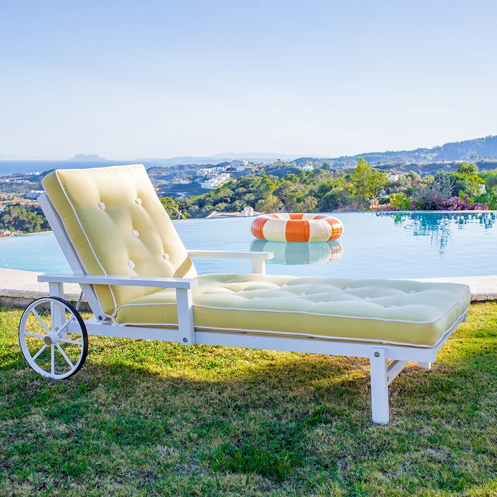 Aurinkovuotee kanssa käsinoja Alumiini valkoinen 