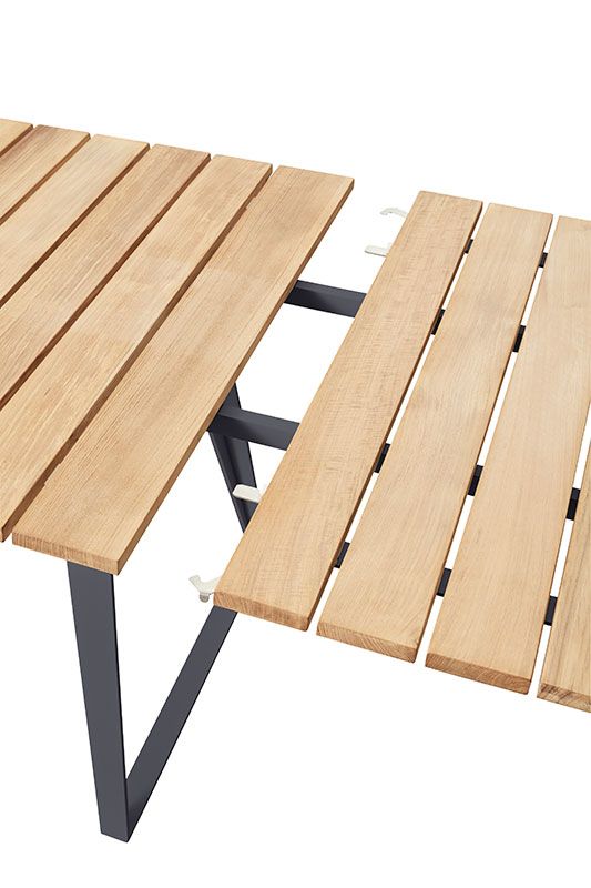 Copenhagen ruokapöytä 160/243X84 cm Lava harmaa