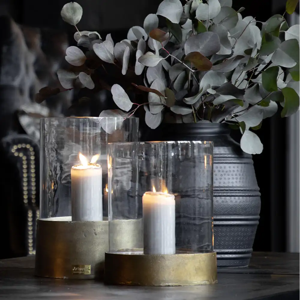 Kynttilälyhdyt Celano Antique Brass Artwood