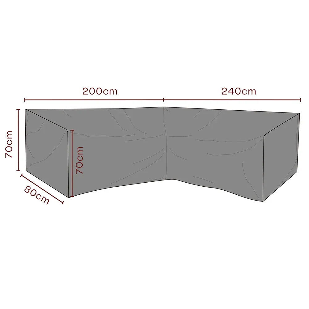 Huonekalusuoja kulmasohva 240/200x70x80 cm Premium