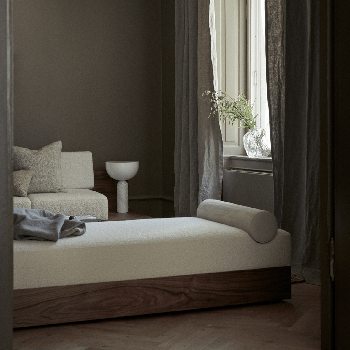 Kizu Pöytävalaisin Large Valkoinen Marble EU
